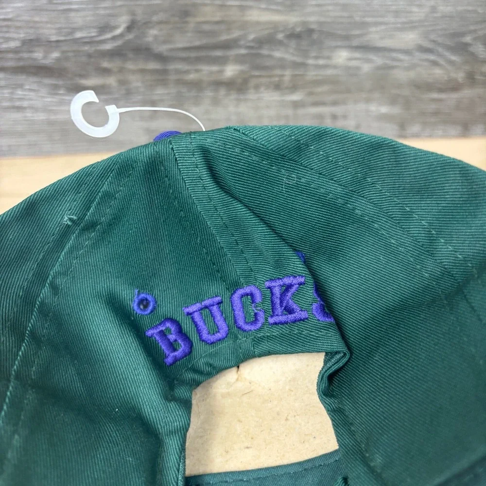 Vintage Milwaukee Bucks‎ Hat Cap Kids Green Purple NBA Basketball Deadstock